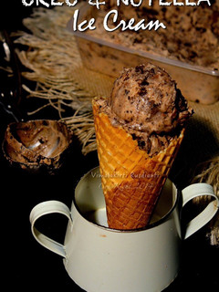Foto resep Oreo and nutella ice cream