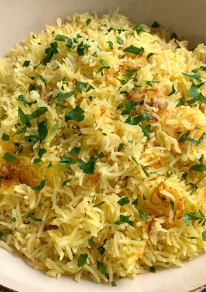 A picture of Saffron Rice.