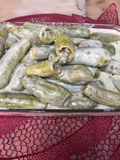 صورة لوصفة محشي كوسا فريكة بلبن المطبوخ
