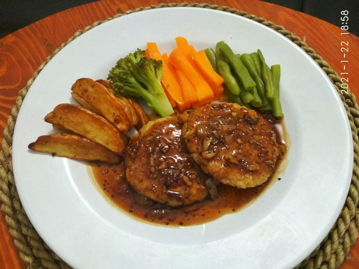 Langkah Mudah untuk Menyiapkan Steak Tempe Saus Lada Hitam, Lezat