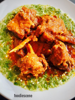 A picture of Okra and stew Soup.