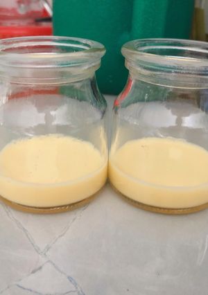 Hình của món Bánh flan sữa mẹ cho bé ăn dặm.