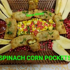 A picture of Corn spinach pocket.