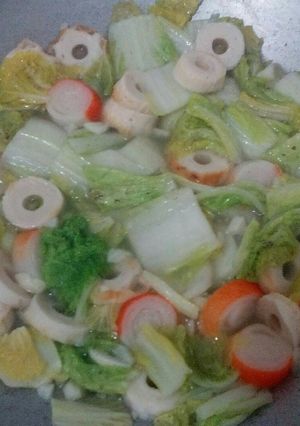Foto resep Cah sawi putih seafood