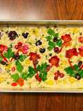 Focaccia pronta para ir para o forno #focaccia