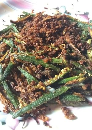 A picture of Crispy bhindi fry.