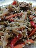 Wok de carne magra y vegetales