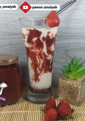 Foto resep Korea strawberry milk latte