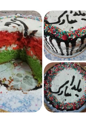 عکسی از دستور کیک یلدا، دورنگ