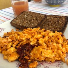 A picture of Nduja scrambled eggs.