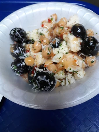 Easy Steps to Prepare Chickpea, and Olive Salad the Awesome  You can take Joss in your mouth