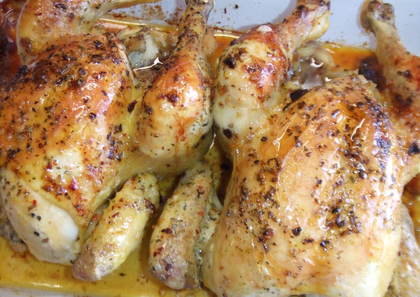 Pollitos al horno con patatitas a la mantequilla