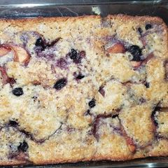 A picture of Peach- Blueberry Cobbler.