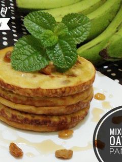 Foto resep Mixed Fruit Oatmeal Pancake