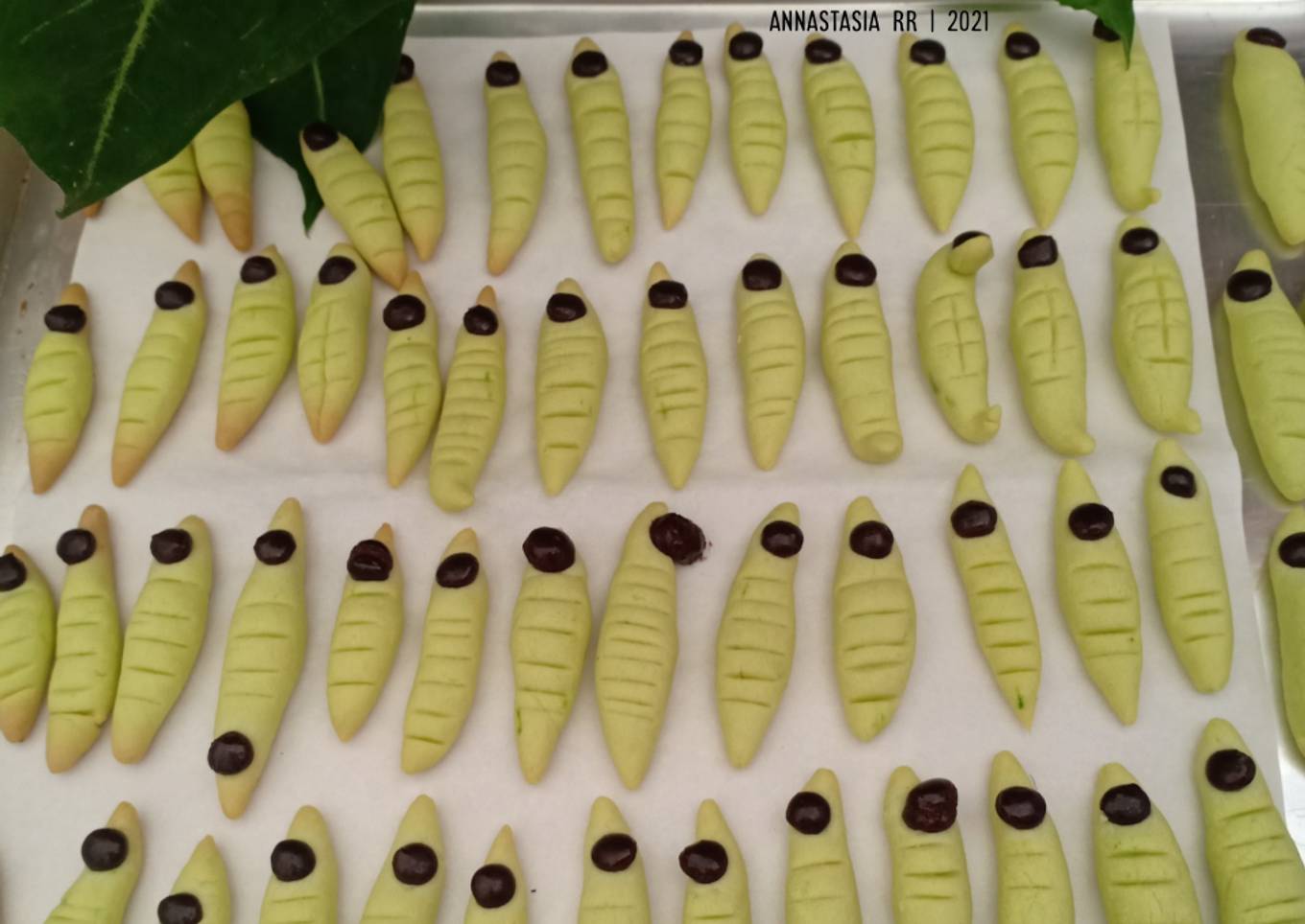 Caterpillar Cookies (Kue kering Ulat)
