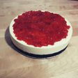 Oreo Cheesecake with strawberry topping