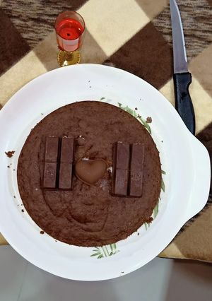 A picture of Ice cream chocolate cake.