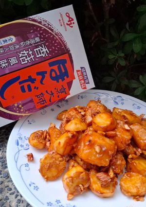 營養美味又簡單的-蜜炒鮭魚山藥 的食譜成品照片
