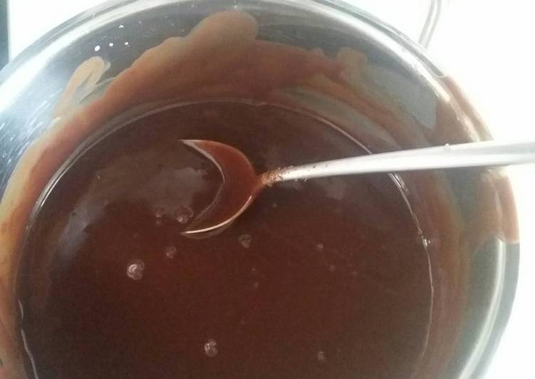 Cara Gampang Membuat Chocolate glaze (ganache siram), Lezat Sekali