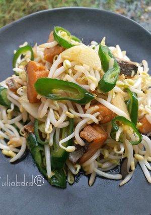 Foto resep Tumis toge ikan asin tenggiri