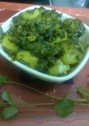 A picture of Aloo methi.