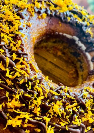 Una foto de BUDÍN MARMOLADO DE 🍊NARANJA🍊 Y 🍫CHOCOLATE🍫 🤩🍊❤️&❤️🍫😋