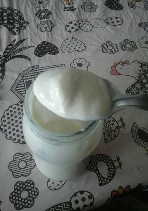 Una foto de Yogur casero de vainilla