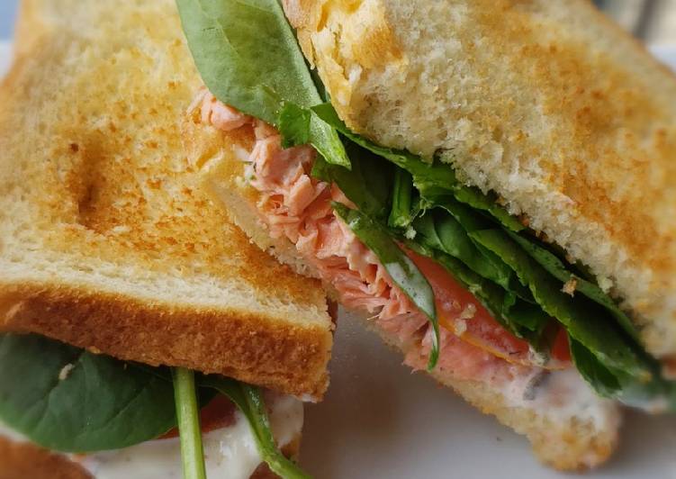 Leftover Steelhead Trout BLT with Mayo Dill Sauce