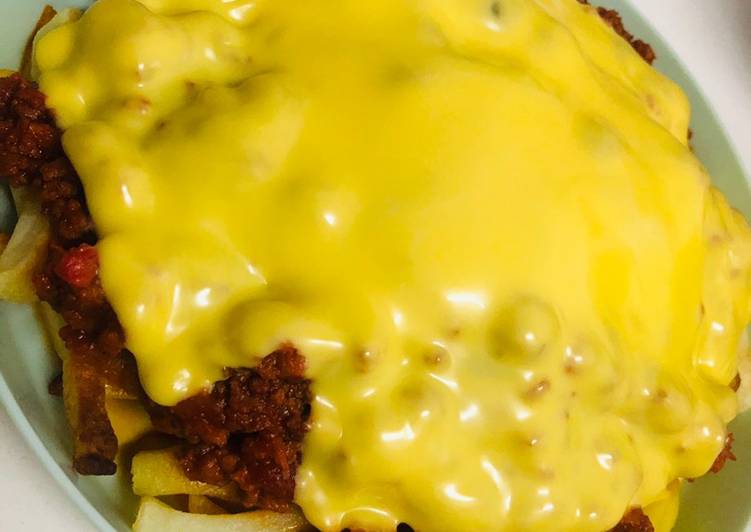 Resepi Chili Cheese Fries Simple yang Praktis