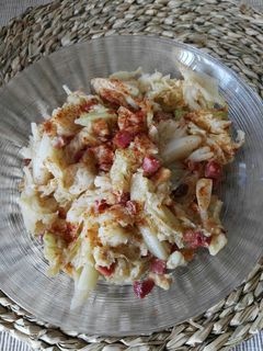 Una foto de Repollo con jamón