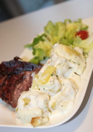 Une photo de Gratin de pomme de terre au boursin