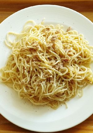 Foto resep Spagetti toping tuna & serundeng kentang