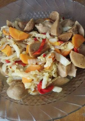 Foto resep Tumis sawi bakso