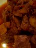 Arrow roots and sweet potatoes stew