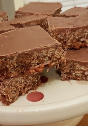 A picture of Mars bar cake.