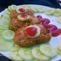 A picture of Three spice shami kabab.