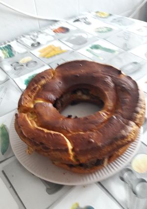 Una foto de Rosco de hongos con jamón