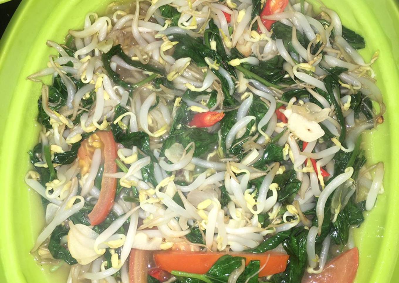 Tumis kangkung tauge