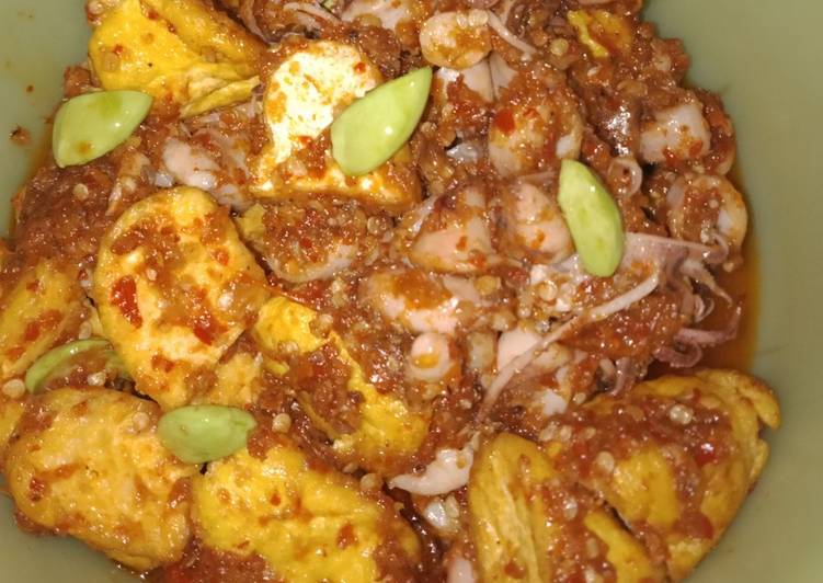 Bahan Cumi tahu pete balado | Bahan Membuat Cumi tahu pete balado Yang Sedap