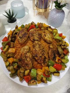 صورة لوصفة برغل مع الدجاج بالبهار العثماني