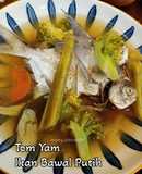 Resipi Berpantang : Tom Yam Ikan Bawal Putih
