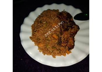 How To Make Recipe Chicken jollof rice Restaurant Style