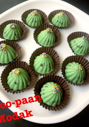 A picture of Choco- paan modak.