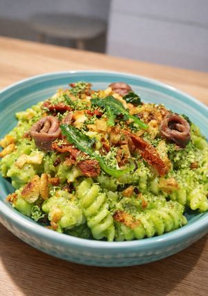 A picture of Fusilli with Broccoli, Anchovies & Lemon.