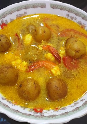 Foto resep Udang Kentang Kuah Kuning