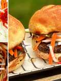 Grilled Bánh Mi Wagyu Beef Sliders with Pickled Vegetables
