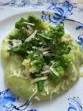 Broccoli, romanesco and potato - can be vegan
