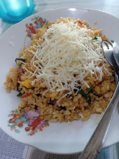 Foto resep Nasi goreng keju pedas