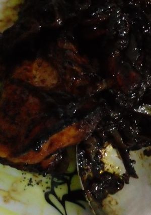 عکسی از دستور مرغ ترش پیازی