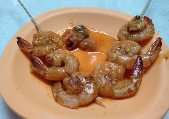 Udang Bakar Saos Padang Sederhana